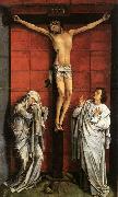 WEYDEN, Rogier van der Christus on the Cross with Mary and St John china oil painting reproduction